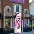thumbnail image 4 of QSUM Nails Themed Swooper Flag, 7FT Nails Advertising Feather Flag with Pole Kit, Ground Spike, Nails Signs for Businesses and Storefronts, 4 of 6