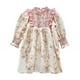 thumbnail image 2 of Vestido para niñas de manga larga con cuello alto estilo francés, vestidos florales aireados para niños, 2 of 5