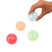 EYIIYE 4 Pcs Luminous Wall Target Ball, Sticky Decompression Toys for Kids Teens Adults