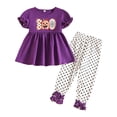 thumbnail image 3 of NIEWTR Newborn Baby Girl Outfits Girls' Spring 2 Piece Set Cute And Comfortable Pumpkin Top And Polka Dot Pants Halloween, 3 of 9