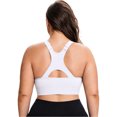 thumbnail image 3 of WAGUTH Plus Size Sports Bra for Women Adjustable Straps Racerback Medium Support Workout Yoga Bralette,White,XXL, 3 of 5