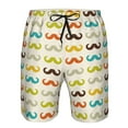 thumbnail image 4 of Naloa Colorful Mustache Men's Beach Shorts, Surfing shorts, Swim trunks, Quick Dry Swim Trunks for Surfing Beach Fun - Large, 4 of 9