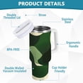 thumbnail image 2 of Yayeee 40oz Stainless Steel Tumbler with Straw and Handle Double-Wall Insulated Travel Water Bottle, Black Abstract, 2 of 8