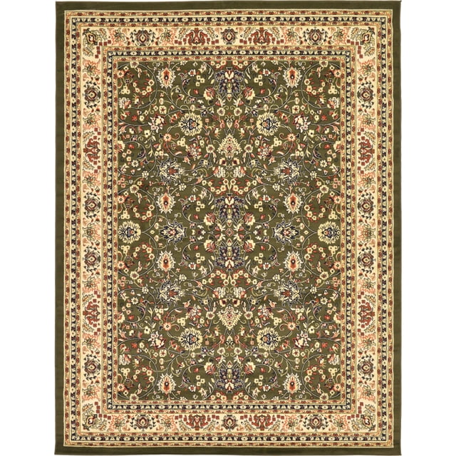 Yasmin Collection Rug 9' x 12' Green Medium Rug Perfect For