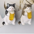 thumbnail image 5 of RV 4 gatos cerveceros japoneses, gatos borrachos, gatos callejeros, pegatinas de nevera, pegatinas de mensajes magnéticos, 5 of 5