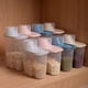 thumbnail image 1 of Tarro de almacenamiento de cocina Caja de almacenamiento de granos Almacenamiento de alimentos Comida para perros Tarro de plástico transparente para granos Tarro de plástico sellado para productos, 1 of 5