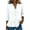 A-White, variant on CLOISE Women's 3/4 Sleeve Tops and Blouses Plus Size Ruffle Shirts Solid Color V Neck Pullover Cotton Blend Elegant Fall Clothes Black L