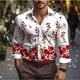 thumbnail image 2 of Camisa con estampado 3D de flores para hombre, primavera y otoño, manga larga, solapa, nueva moda, camisa informal, tendencia urbana, talla 5XL, ropa masculina 2024, 2 of 5