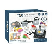 Kitchen Cookware with Play Food Set Kitchen Play Accessories