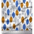 thumbnail image 1 of Soimoi Rayon Crepe Fabric Leaves Block Fabric Prints by Yard 46 Inch Wide, 1 of 3