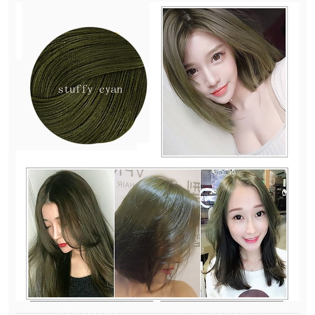 Xihbxyly Cubriendo El Cabello Blanco Cabello Fácil de Lavar Cabello Negro Botánico