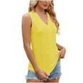 thumbnail image 2 of Besolor Women's Summer Tank Tops V Neck Lace Sleeveless Eyelet T-Shirts Casual Solid Color Going out Dressy Blouse, 2 of 6