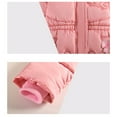 thumbnail image 4 of KAUOD Girls Bow Hooded Puffer Coats Winter Padded Parka Windproof Jackets Kids Toddler Cute Warm Zip up Down Outwear, 4 of 9