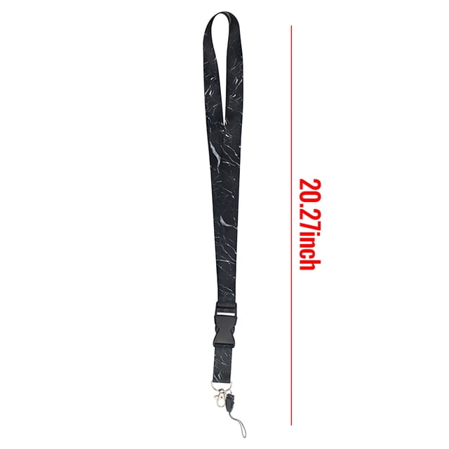 Detachable Patterned Phone Lanyard with Lobster Clasp Polyester Neck Strap for ID Cards, Keys, and Work Badges