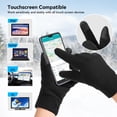 thumbnail image 3 of OZERO Mens & Womens Winter Gloves Polar Fleece Snow Gloves with Elastic Cuff Black, 3 of 9