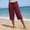 *Wine, variant on ClodeEU Women's Linen Blend Casual Shorts,Relaxed Fit Knee Length Shorts with Pockets Black,Women's Plus L