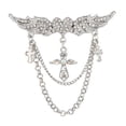 thumbnail image 1 of Broches clásicos Strade Fareast Limited para traje de hombre 4 piezas con borlas de ángel de cristal, 1 of 8