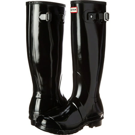 Hunter Women's Original Tall Gloss Rain Boot (Black / Size 8)