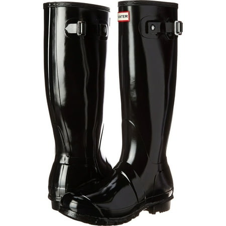 Hunter Women's Original Tall Gloss Rain Boot (Black / Size (Best Hunter Rain Boot Color)