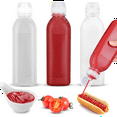 thumbnail image 2 of Botellas exprimibles para condimentos, botellas exprimibles para salsas, dispensador de aceite de oliva, botellas exprimibles para ketchup, paquete de 3, 17 oz (500 ml), 2 of 6