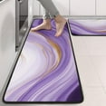 thumbnail image 2 of Kitchen Rugs Sets Of 2,Purple Gold Marble Pattern Anti Fatigue Kitchen Mat Rugs Non Slip Washable,Decorative Kitchen Floor Mats for Kitchen,Sink,Laundry,17"x47"+17"x47", 2 of 5