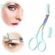 thumbnail image 3 of Fiudx Tijeras para Cejas, Recortador de Precisión de Acero Inoxidable, Mango Ergonómico Antideslizante, Diseño de Peine Protector, Perfectas para Dar Forma a Los Esfuerzos de Cuidado Personal, Regalo, 3 of 3