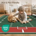 thumbnail image 4 of ODIKA 6'x9' Washable Area Rug Non-Slip, Chair-Friendly, Lines Goal Posts Rugby Training Soccer Football Touchdown Field Playful for Dining Room, Under Table, Office Décor, 4 of 7