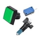 thumbnail image 3 of Botón de empuje para juegos 50x50 cuadrado 12V interruptor de botón iluminado LED con microswitch para arcade video verde 1 pieza, 3 of 5