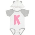 thumbnail image 3 of Inktastic Pink and White Polka Dots Letter K Boys or Girls Baby Bodysuit, 3 of 5