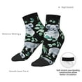 thumbnail image 6 of Rateoe Cartoon Koala Bear Pattern Quarter Crew Socks,Toe Seamed Ankle Socks,Cotton Cushioned Breathable Athletic Crew Sports Socks, 6 of 7
