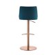 thumbnail image 4 of Taburete Whiteline Modern Living Carter, oro rosa y azul, 4 of 8