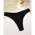 thumbnail image 6 of Finetoo Cotton Underwear for Women Soft Low Breathable Thongs for Womens Stretch Ladies Panties Thong 12 Pack S-XXL Black, 6 of 6