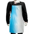 thumbnail image 1 of Abstract Kids Apron, Abstract Artwork in Watercolor Painting Style Waves Cloudy Sky Contemporary Design, Boys Girls Apron Bib with Adjustable Ties for Cooking Baking Painting, Blue White, by Ambesonne, 1 of 2