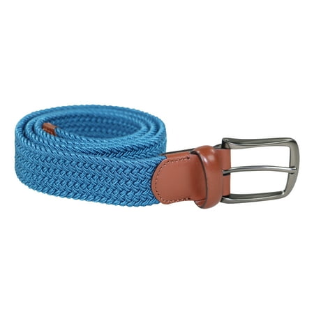 Perry Ellis NEW Blue Men's Size Small S Webbed Leather Trim Belt