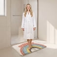 thumbnail image 6 of Soft Bath Mats, Luxury Absorbent Non-Slip Shower Rugs with Modern Pattern Design for Bathroom White 32" x 20", 6 of 6