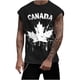 thumbnail image 2 of Camiseta sin mangas de cuello redondo para hombre, informal, a la moda, con estampado, sin mangas, deportiva, de poliéster, 2 of 5