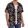 thumbnail image 2 of Fuzoiu Daisies Flowers Print Men's Casual Short,Men's Short Sleeve Shirt,Mens Casual Button Down Shirts,Cuban Collar Summer Shirt for Beach, Vacation, and Outdoor Activities-XX-Large, 2 of 5