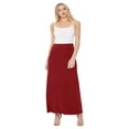 thumbnail image 4 of MOA COLLECTION Women's Ultra Comfort Stretch Maxi Skirt Relaxed Fit for Everyday Elegance, 4 of 4