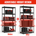 thumbnail image 5 of WORKPRO 2180LBS 5-Tier Storage Shelf, 36"W x 16"D x 72"H, Heavy Duty Adjustable Garage Shelving Unit for Garage, Home, Pantry, Black, 5 of 9