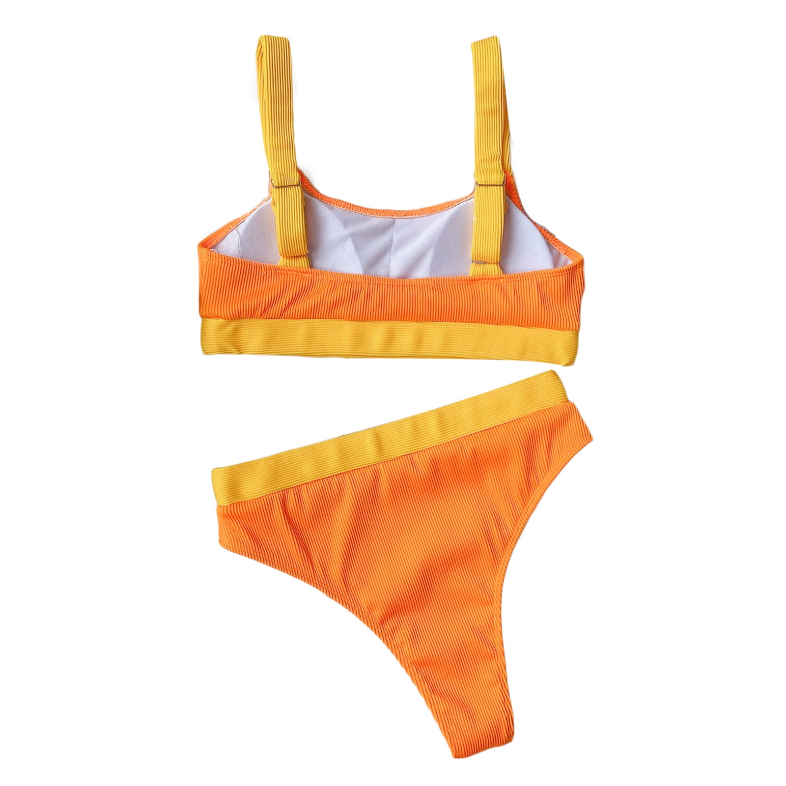 girls in orange and white bikini free pics