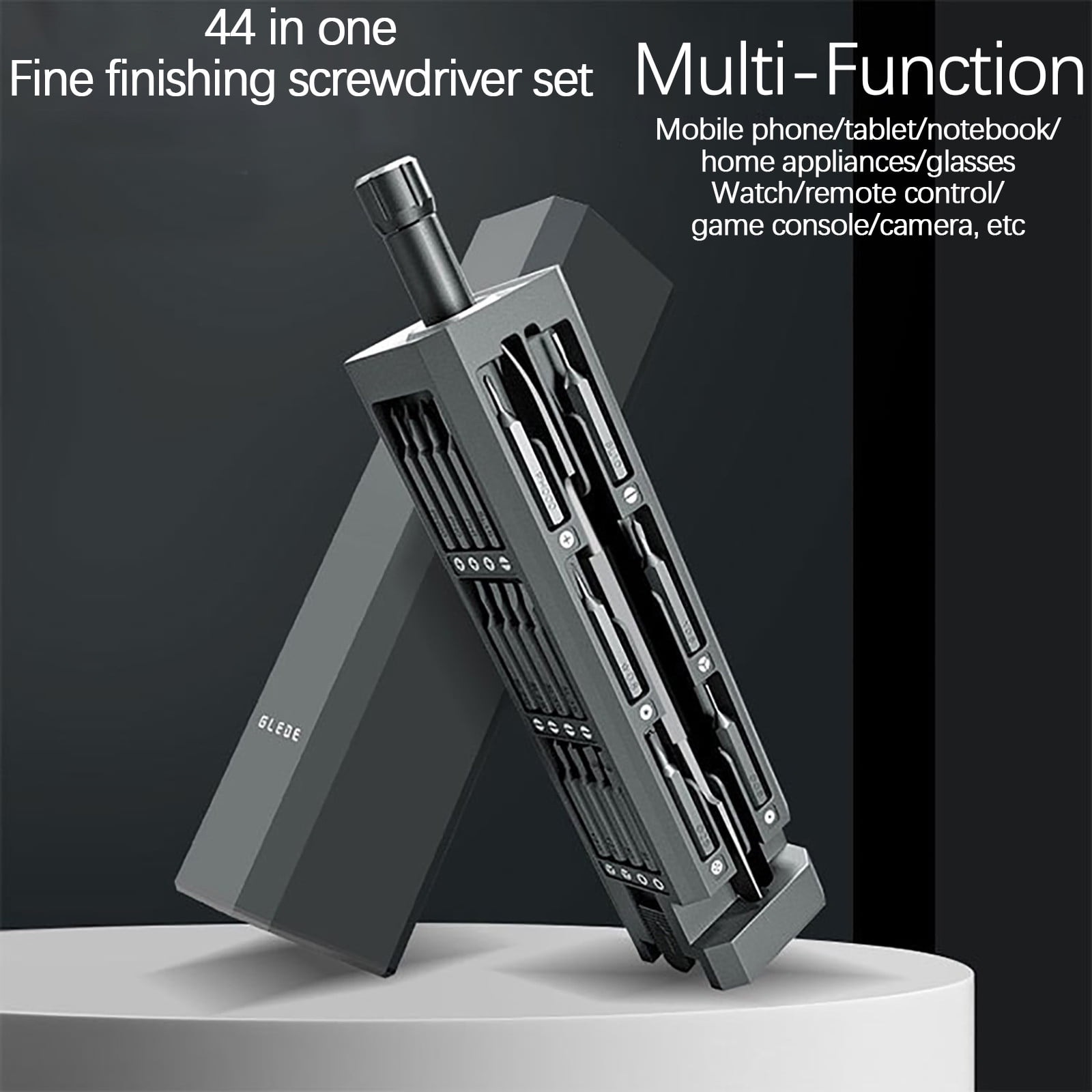 Snmubt Household Multifunction Screwdriver Set 44 In 1 Screwdriver Set Repair Tool Kit (Black)