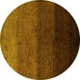 thumbnail image 1 of Ahgly Company Indoor Round Abstract Yellow Modern Area Rugs, 5' Round, 1 of 4