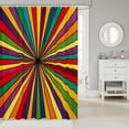 thumbnail image 2 of Manfei Ink Rainbow Shower Curtain 72Wx84L, Watercolor Spiral Abstract Bathroom Shower Curtain, Rainbow Multicolor, 2 of 5