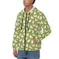 thumbnail image 3 of Wukai Funny Chicken Print Men's Zip-Up Hoodie,Fleece Full-Zip Hoodie for Men, Hooded Sweatshirt-Large, 3 of 5