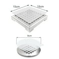 thumbnail image 5 of Walbest 25 Pack Disposable Drain Hair Catcher Self-adhesive Strong Waterproof Square/Round Shower Floor Drain Mesh Filter for Bathroom Kitchen, 5 of 7