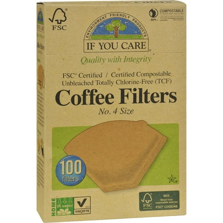 If You Care #4 Natural Brown Cone Coffee Filters, 100 Ct