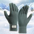 thumbnail image 4 of Thickened Fleece Lined Pineapple Pattern Touch-Screen Sensitive Gloves - Polyester, 2111cm, Suitable for Cold Weather Driving and Outdoor Activities, 4 of 4