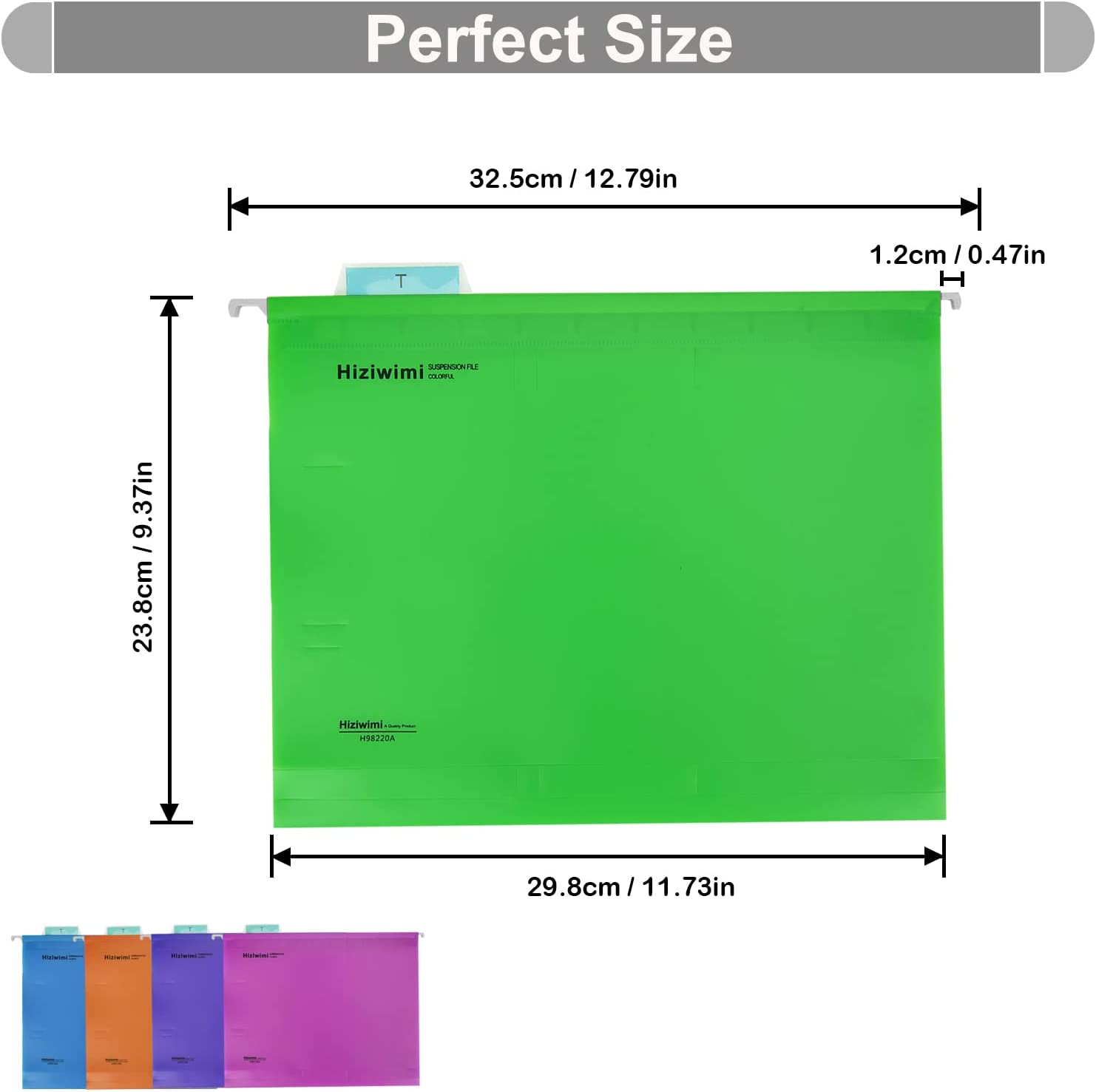 Hiziwimi Hanging File Folders, PVC, Letter Size, 15 Pack photo 6
