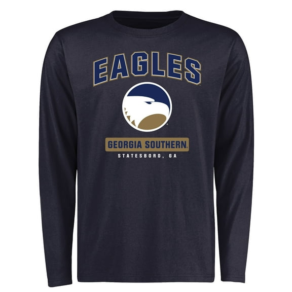 Men's Navy Georgia Southern Eagles Campus Icon Long Sleeve T-Shirt