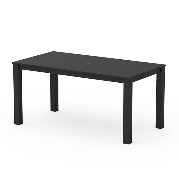 Better Homes & Gardens Southlake 34" x 64" Outdoor Dining Table, All-Weather HDPE, Patio, Black